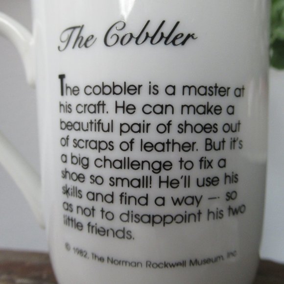 Porcelain Mug Norman Rockwell Collection "The Cobbler" by Norman Rockwell Museum - Picture 6 of 14
